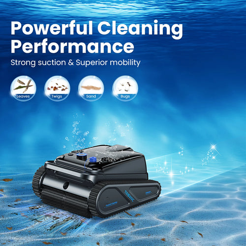AvoraWave TasVac Wireless AI Robotic Pool Cleaner, Pool Vacuum for In/Above Ground Pools, Wall & Waterline Cleaning,  6 hour Battery Life