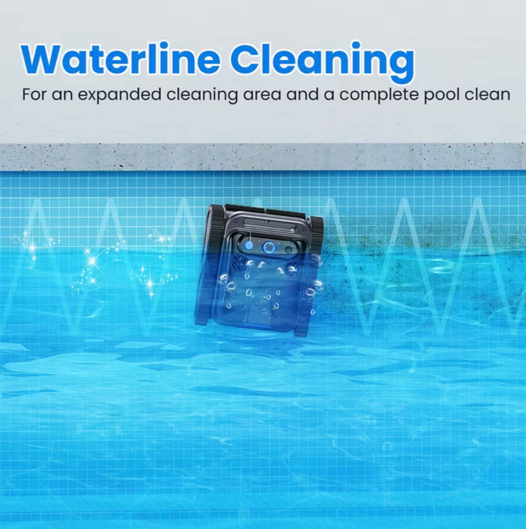 AvoraWave Wireless AI Robotic Pool Cleaner, Pool Vacuum for In/Above Ground Pools, Wall & Waterline Cleaning,  6 hour Battery Life