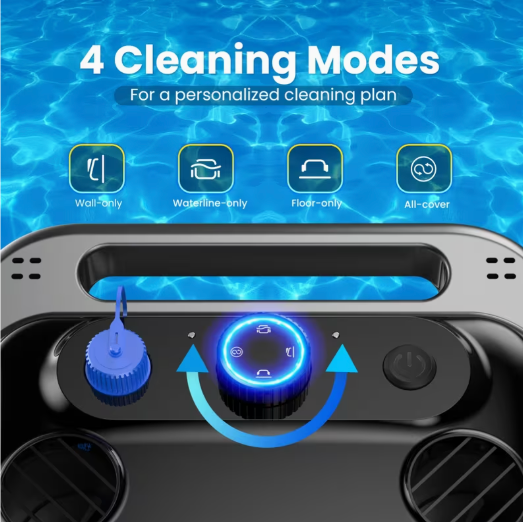 AvoraWave Wireless AI Robotic Pool Cleaner, Pool Vacuum for In/Above Ground Pools, Wall & Waterline Cleaning,  6 hour Battery Life
