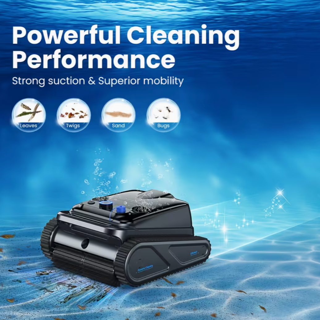 AvoraWave Wireless AI Robotic Pool Cleaner, Pool Vacuum for In/Above Ground Pools, Wall & Waterline Cleaning,  6 hour Battery Life