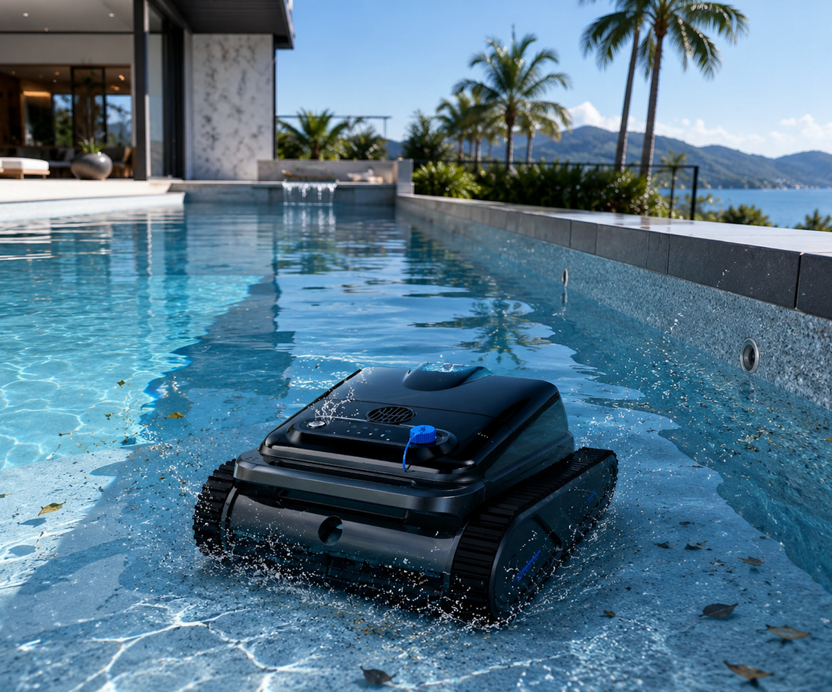 AvoraWave Wireless AI Robotic Pool Cleaner, Pool Vacuum for In/Above Ground Pools, Wall & Waterline Cleaning,  6 hour Battery Life
